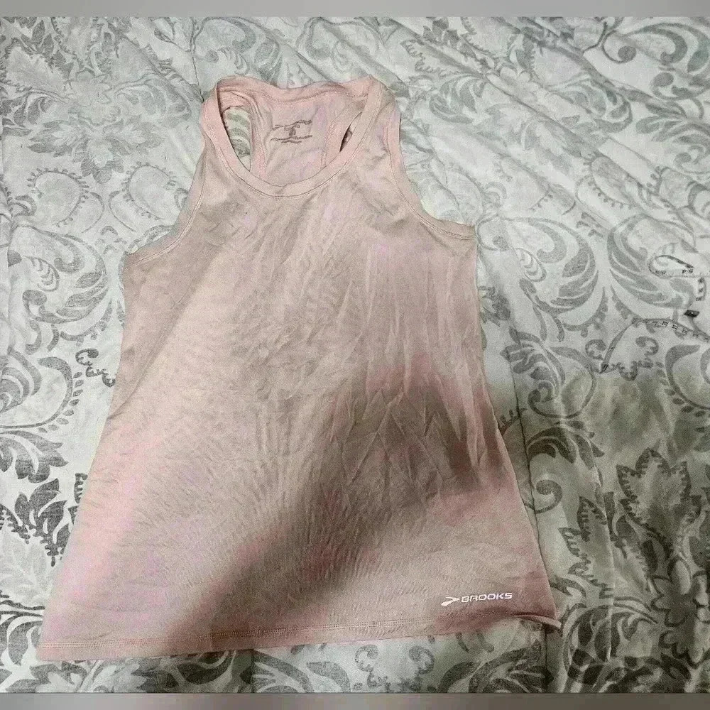 Brooks light pink racerback tank top!